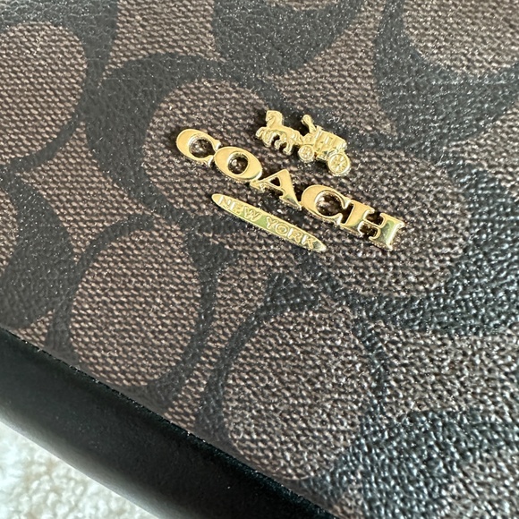 NWT! RARE! Coach F87826 Mini Abby Duffle Bag In Signature Canvas In Brown/Black - Picture 6 of 10